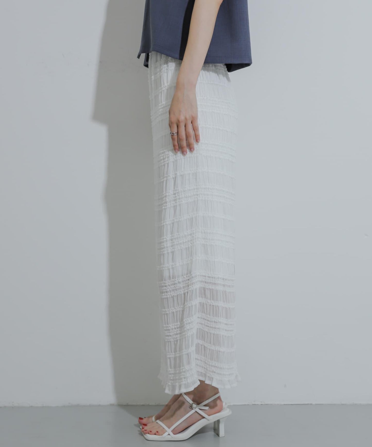 A字荷葉邊半身裙