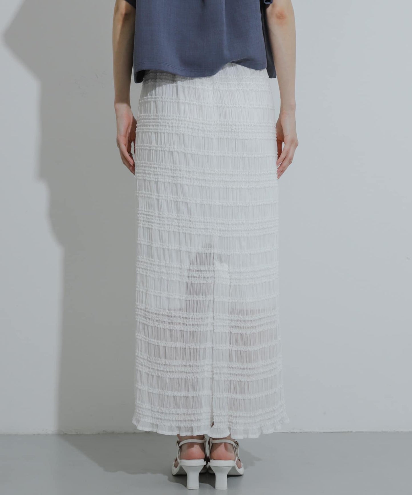 A字荷葉邊半身裙