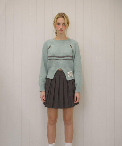 VITALSIGN 鏤空線條針織套頭衫