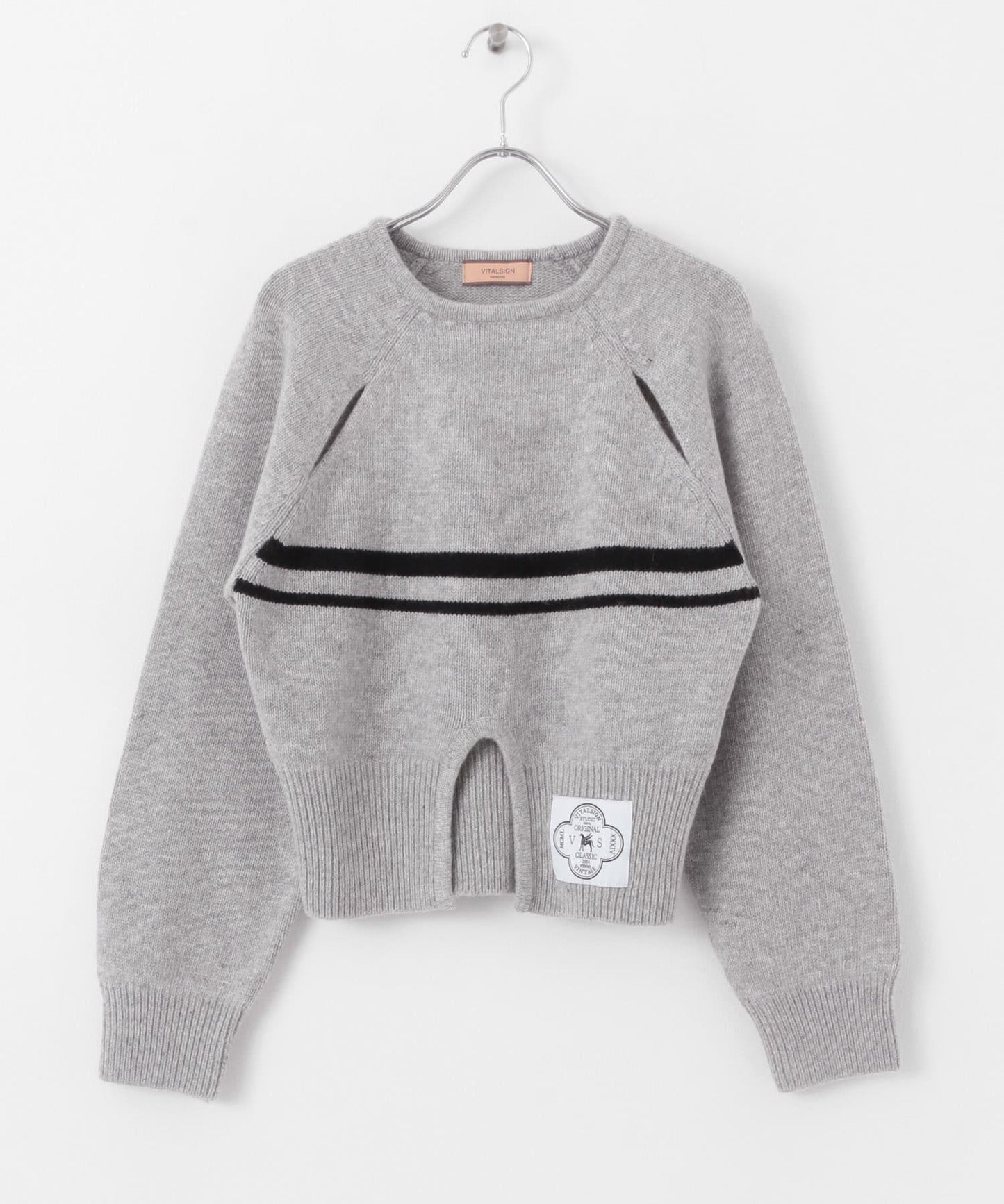 VITALSIGN 鏤空線條針織套頭衫