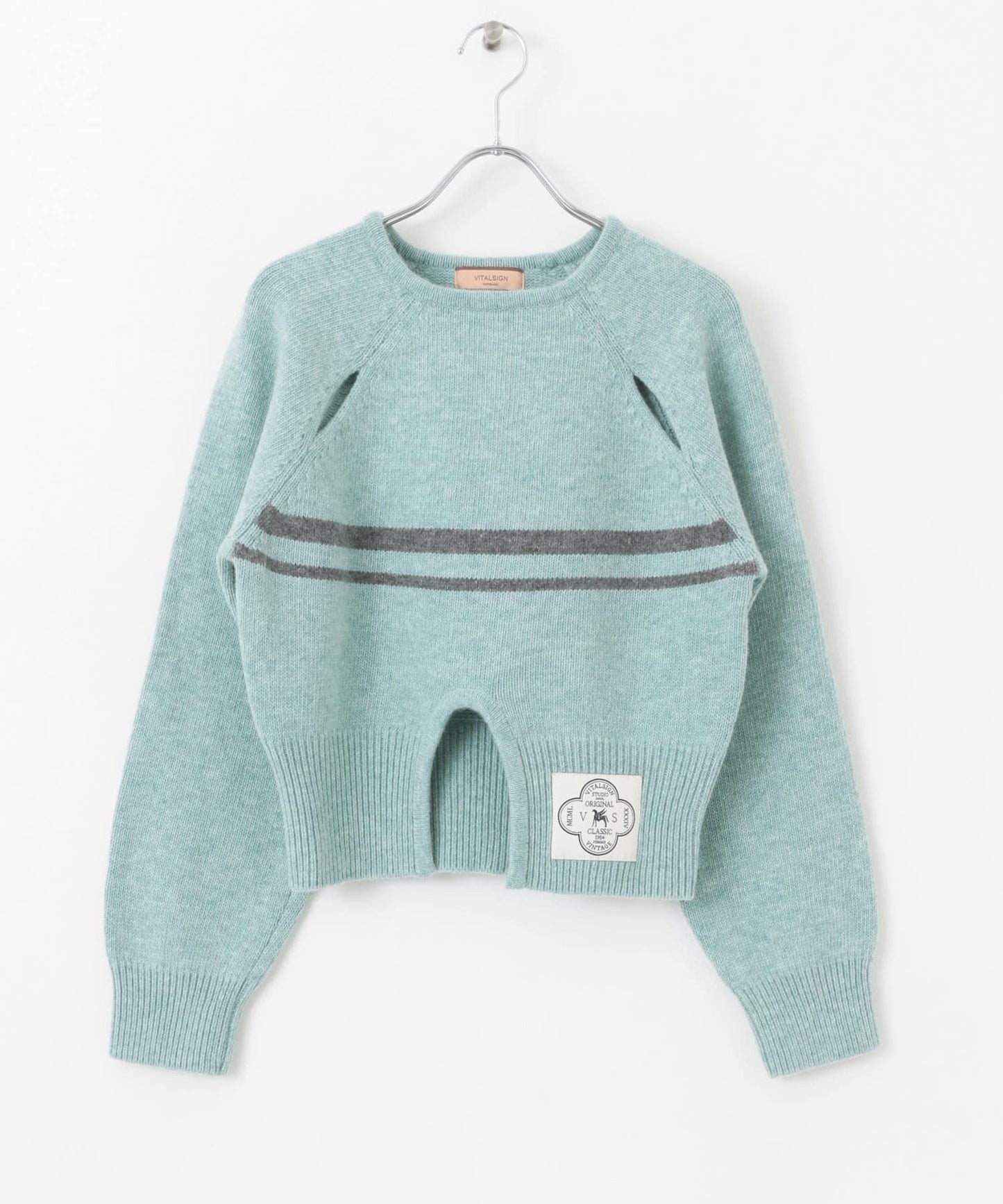 VITALSIGN 鏤空線條針織套頭衫