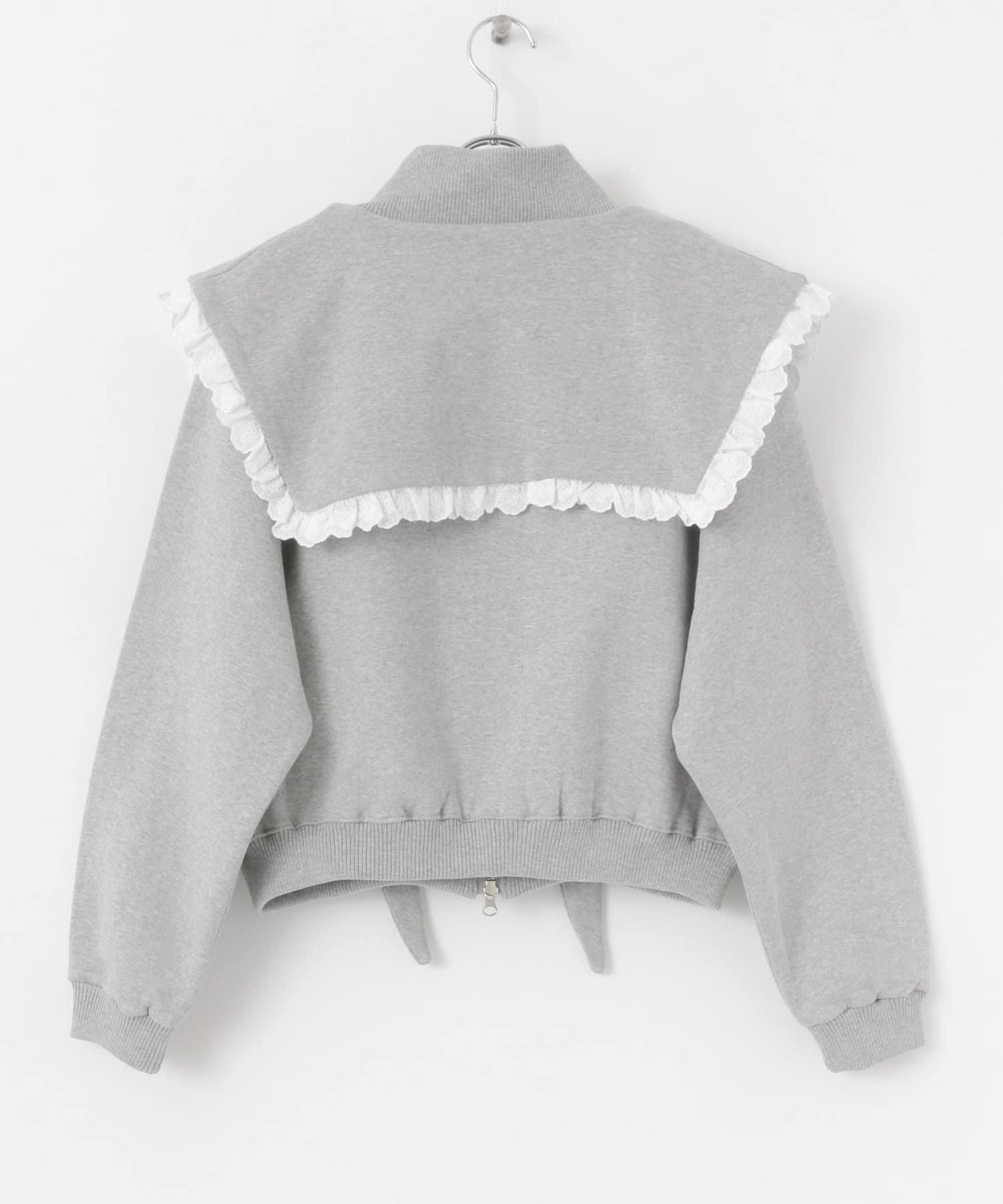 VITALSIGN 蕾絲斗篷標誌拉鍊開衫