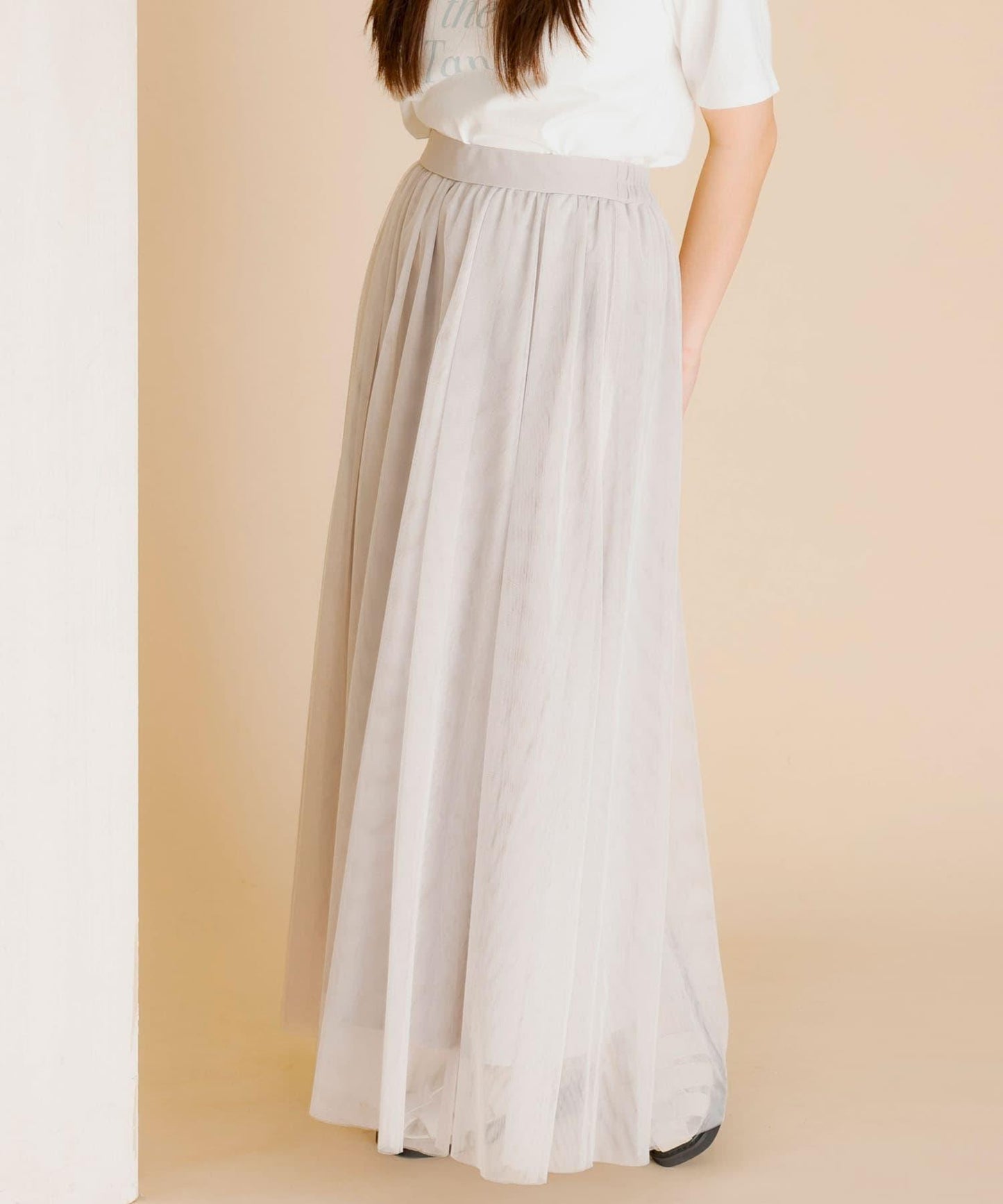 柔軟網紗休閒裙