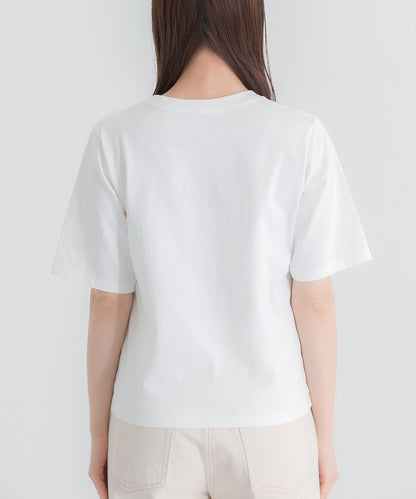 圖案五分袖緊身T恤