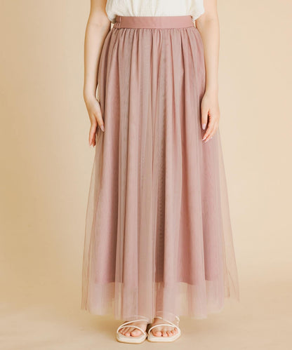 柔軟網紗休閒裙