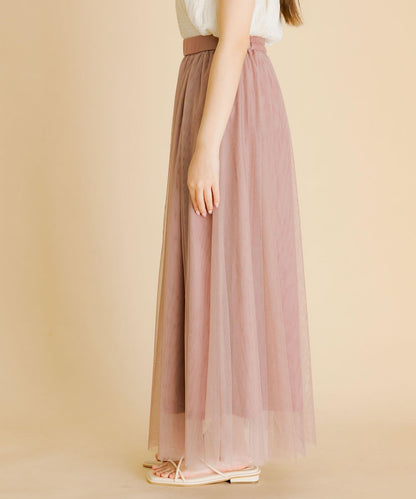 柔軟網紗休閒裙