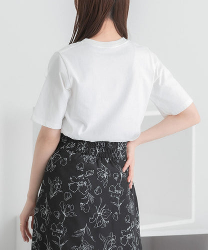 圖案五分袖緊身T恤