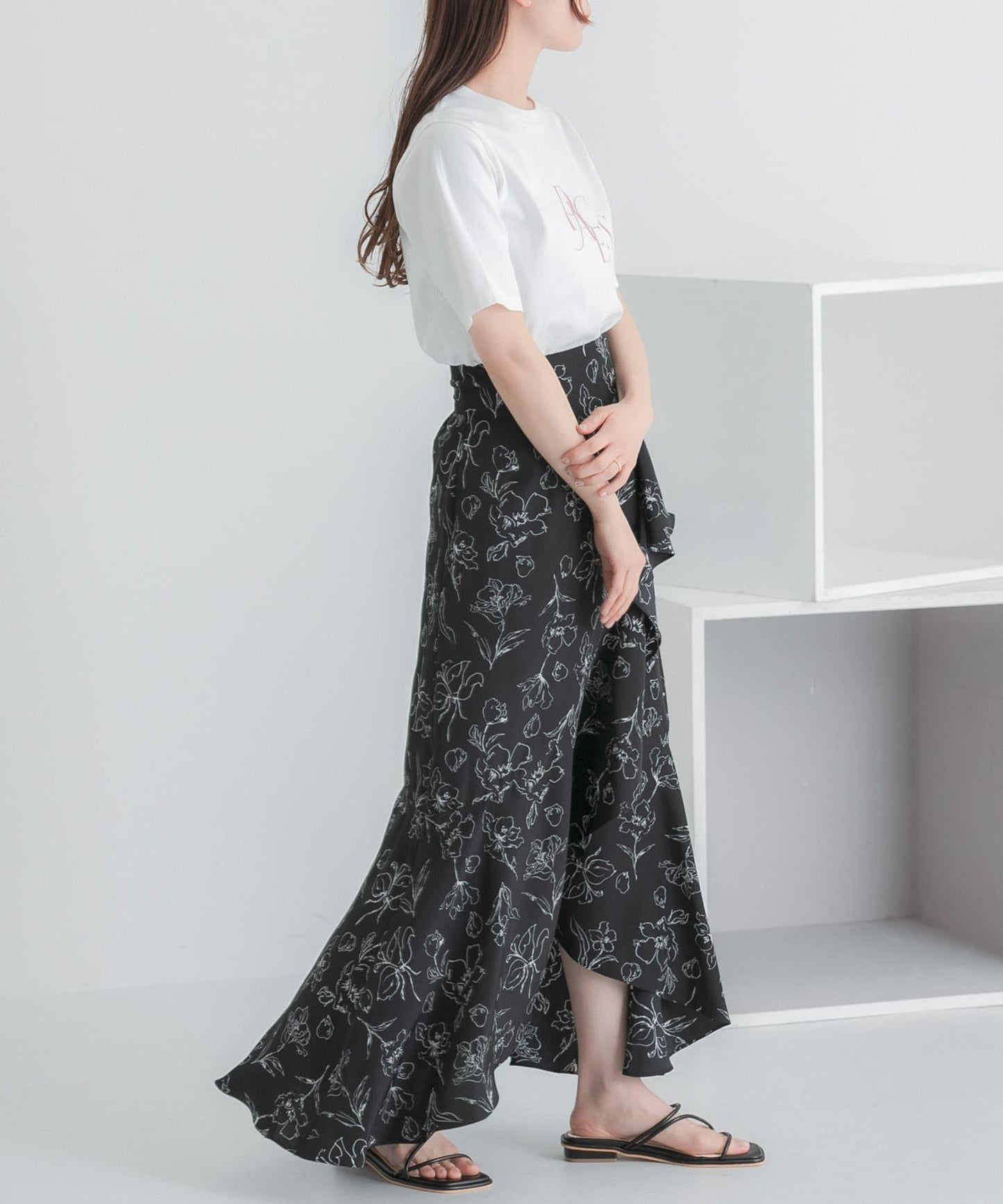 圖案五分袖緊身T恤