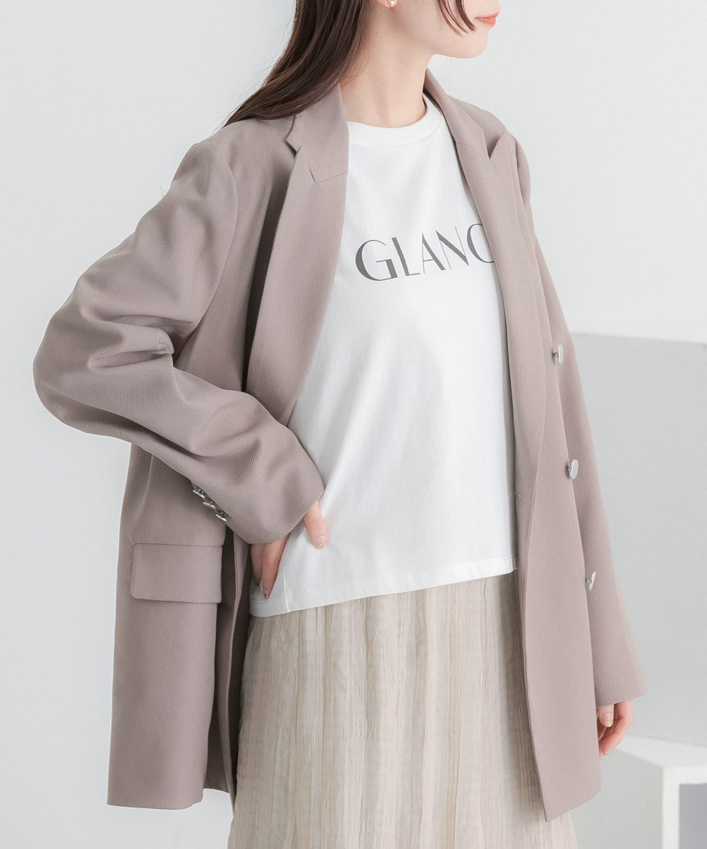 圖案五分袖緊身T恤