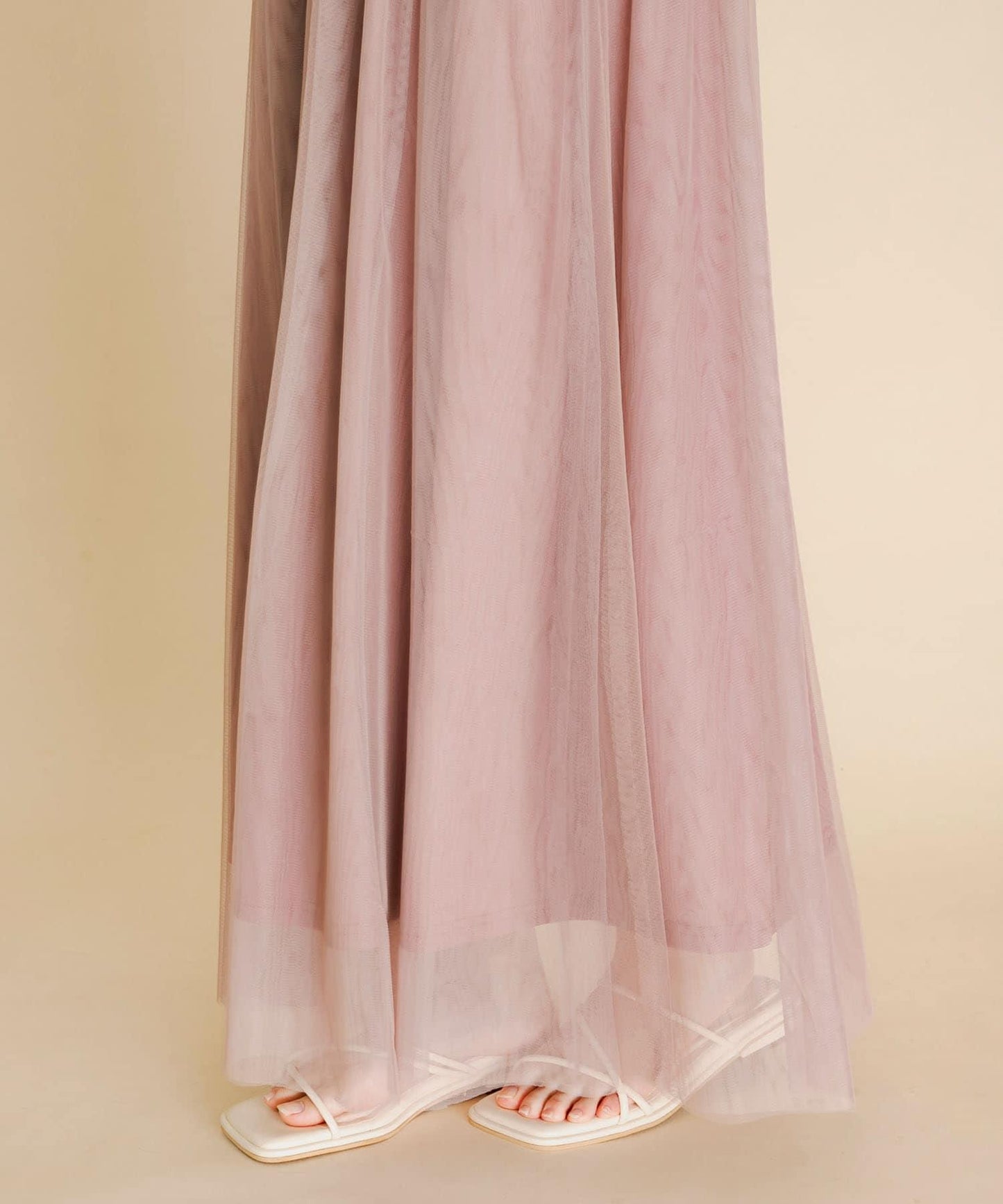 柔軟網紗休閒裙