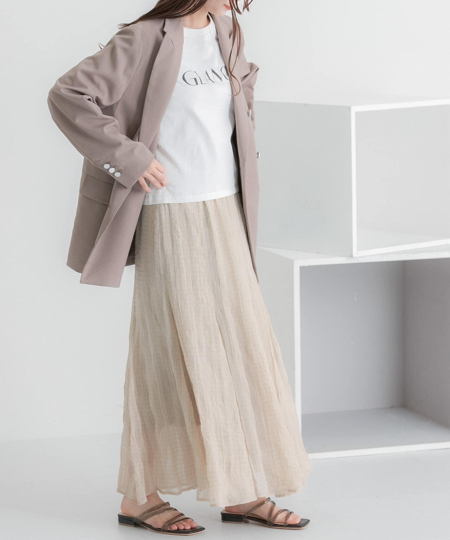 圖案五分袖緊身T恤