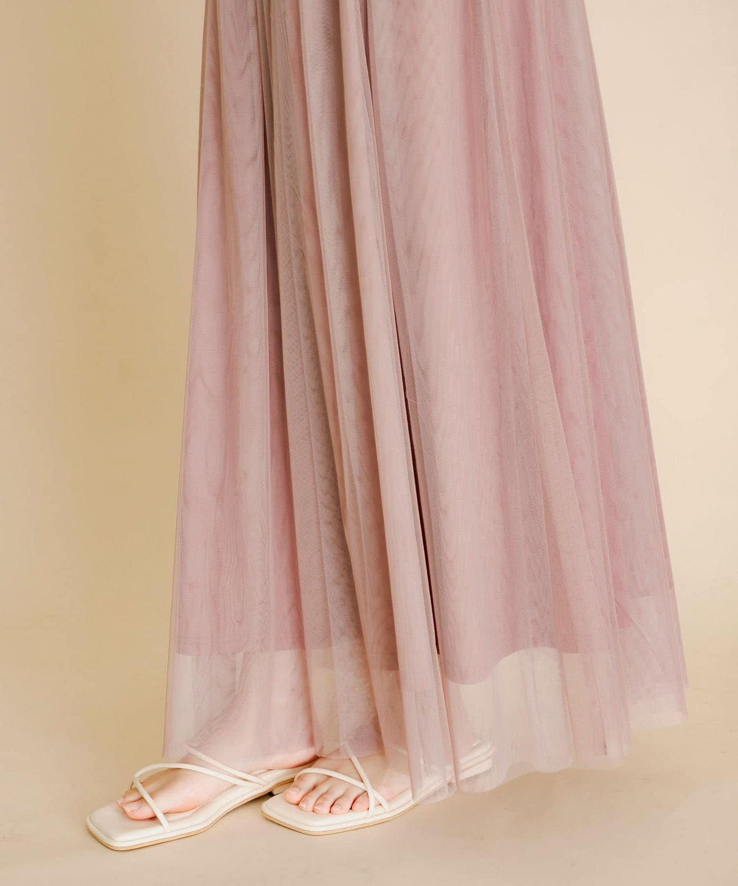 柔軟網紗休閒裙