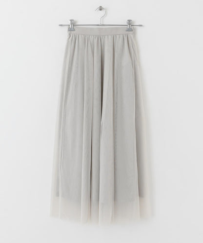 柔軟網紗休閒裙