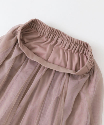 柔軟網紗休閒裙