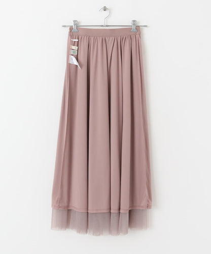 柔軟網紗休閒裙