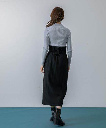 紐扣裝飾半身裙