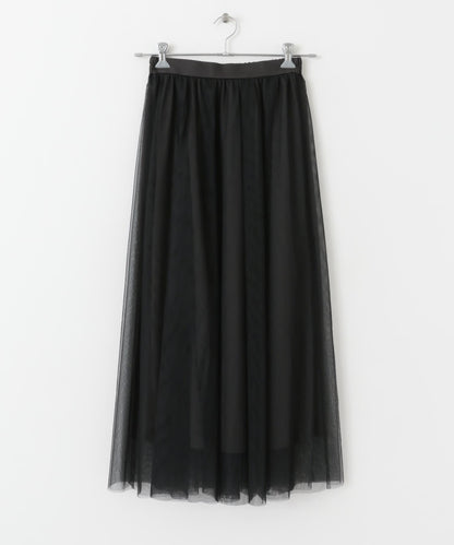 柔軟網紗休閒裙