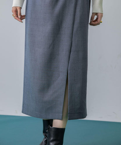 紐扣裝飾半身裙