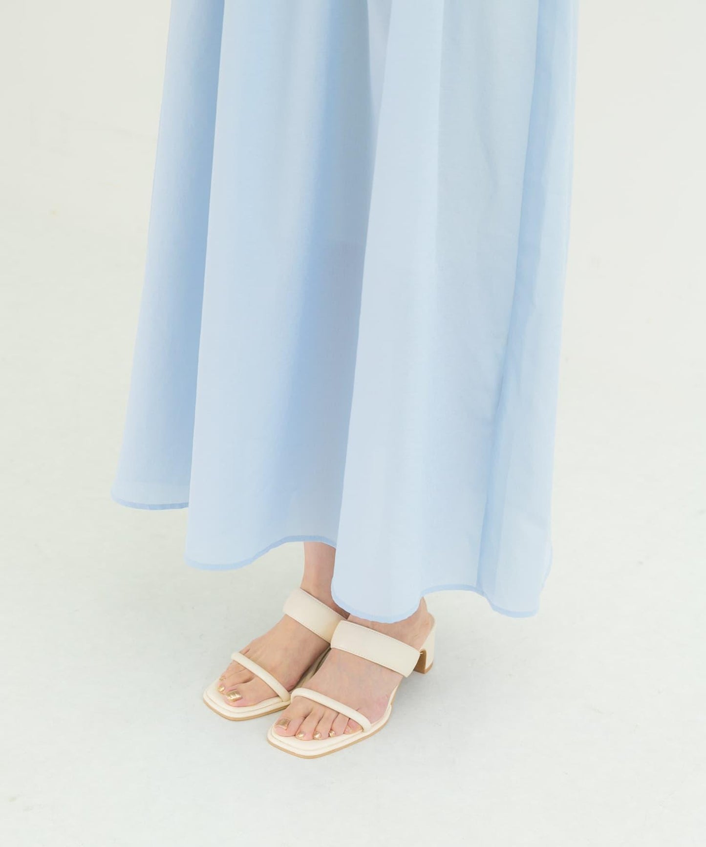 2WAY抽褶荷葉邊連衣裙