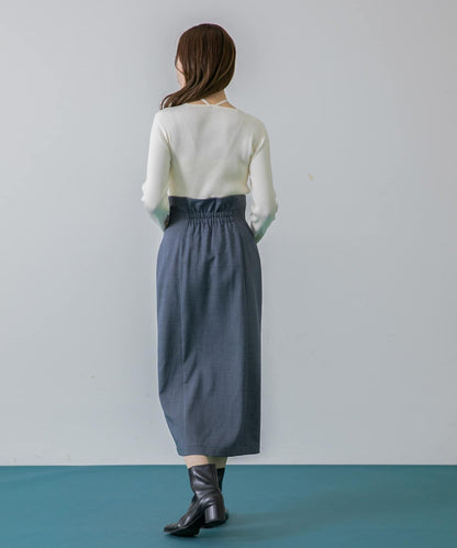 紐扣裝飾半身裙