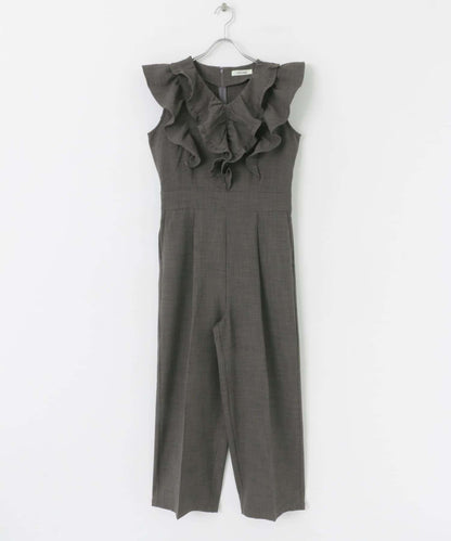 荷葉邊袖連體褲