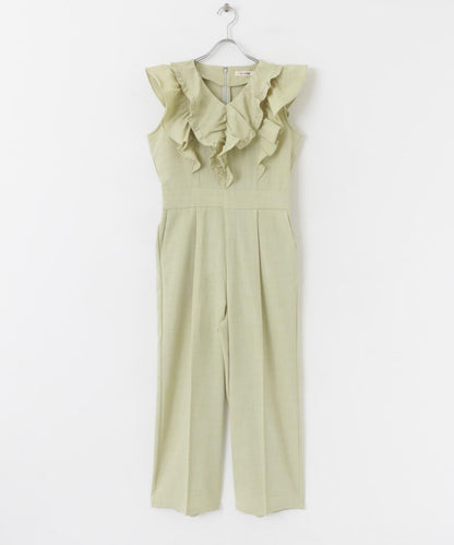 荷葉邊袖連體褲