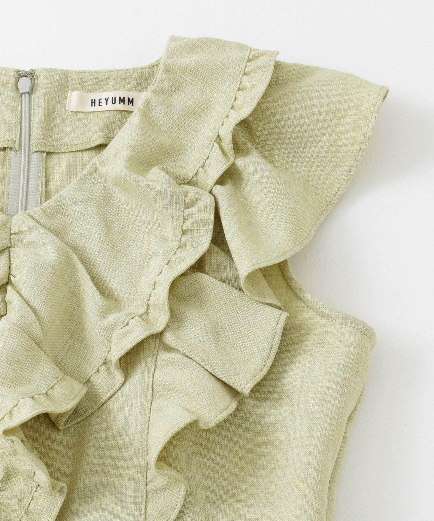 荷葉邊袖連體褲