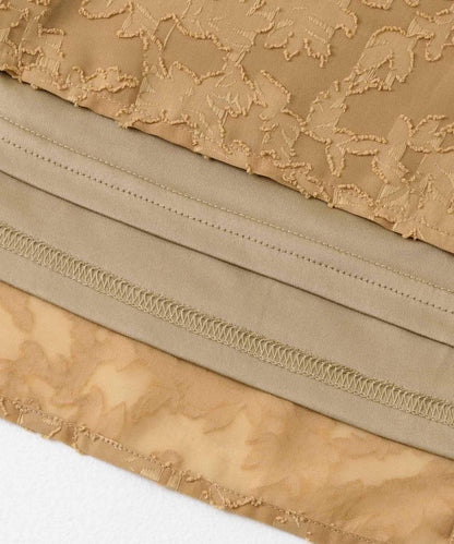 收腰褶皺無袖連衣裙