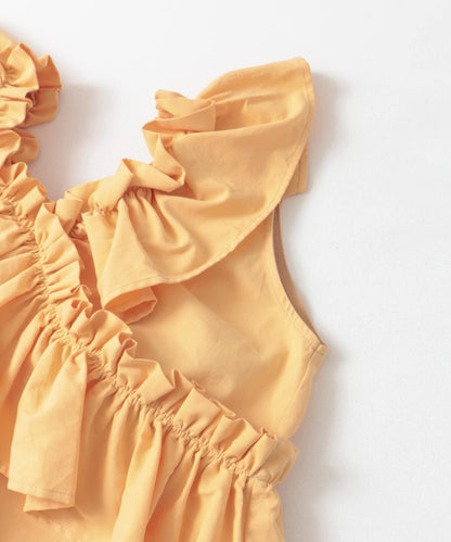 2WAY荷葉邊無袖襯衫