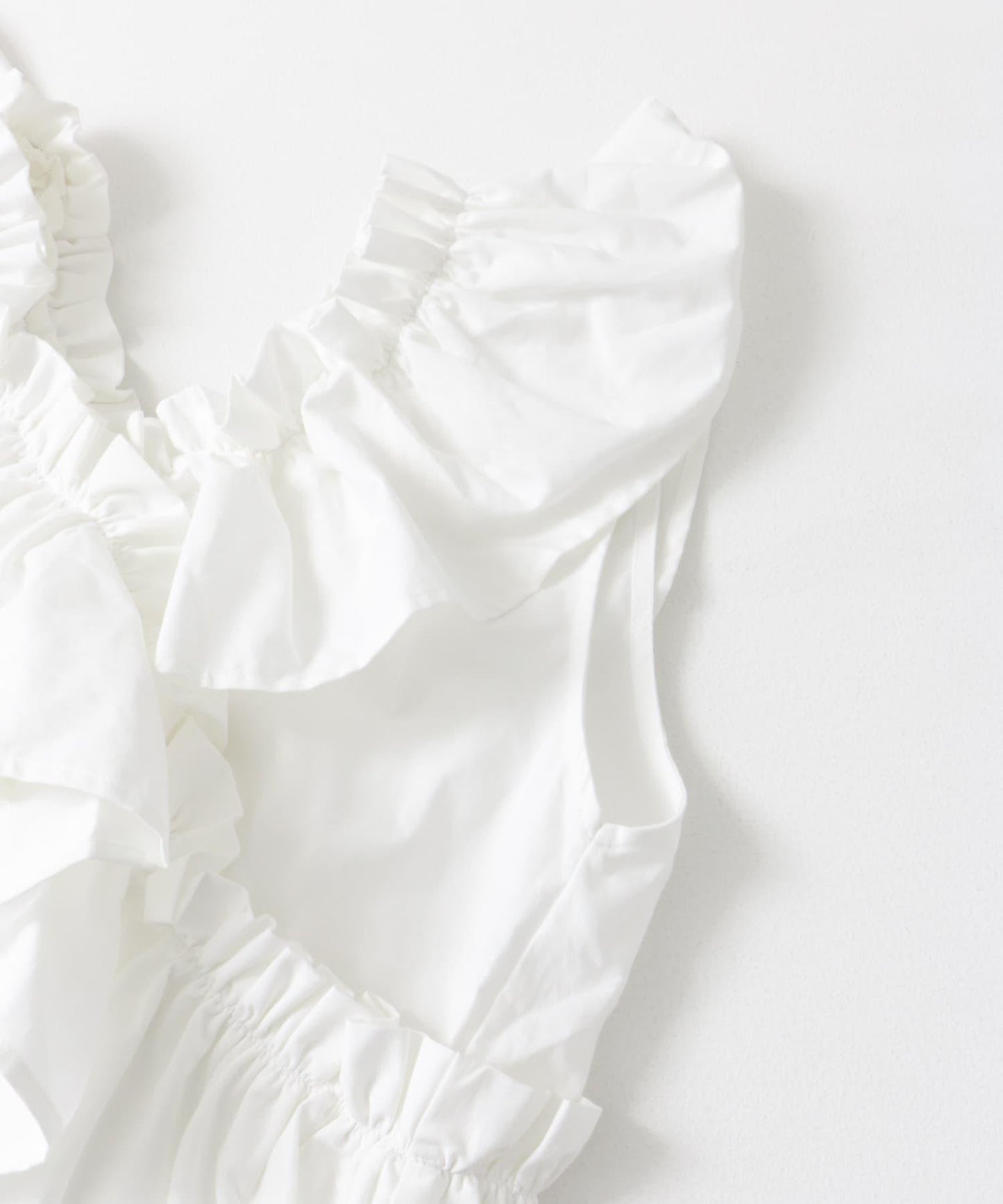 2WAY荷葉邊無袖襯衫