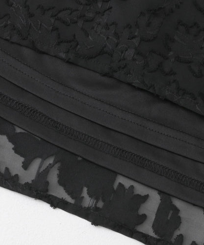 收腰褶皺無袖連衣裙