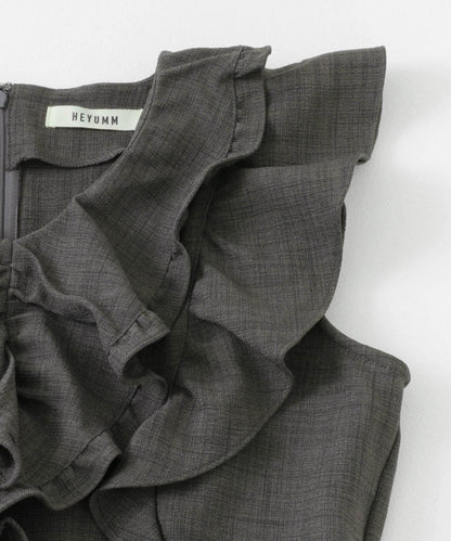 荷葉邊袖連體褲