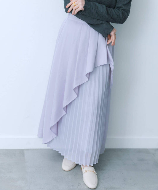 透視褶皺層疊半身裙