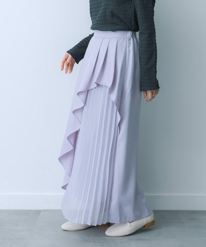 透視褶皺層疊半身裙