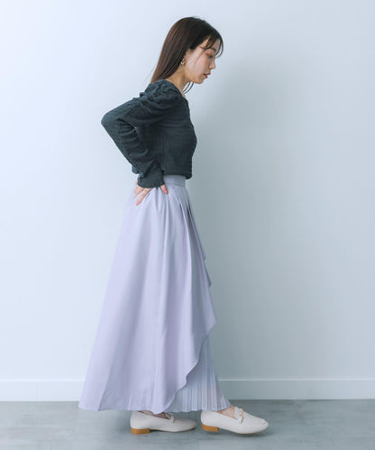 透視褶皺層疊半身裙