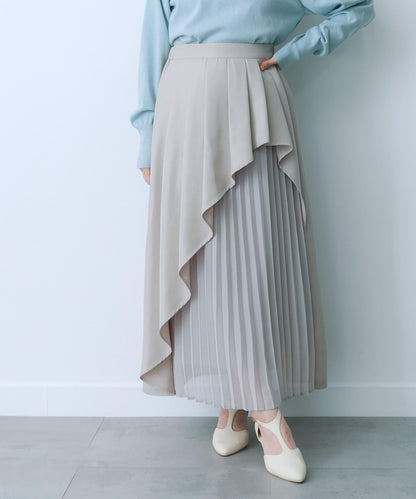 透視褶皺層疊半身裙