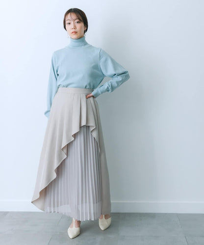 透視褶皺層疊半身裙