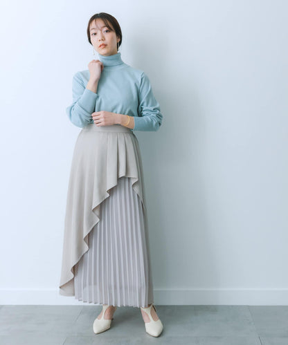 透視褶皺層疊半身裙