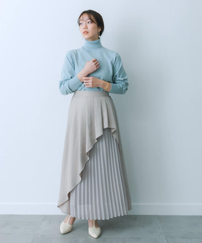 透視褶皺層疊半身裙