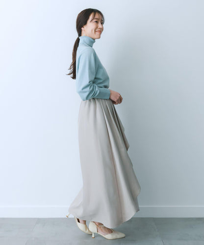 透視褶皺層疊半身裙