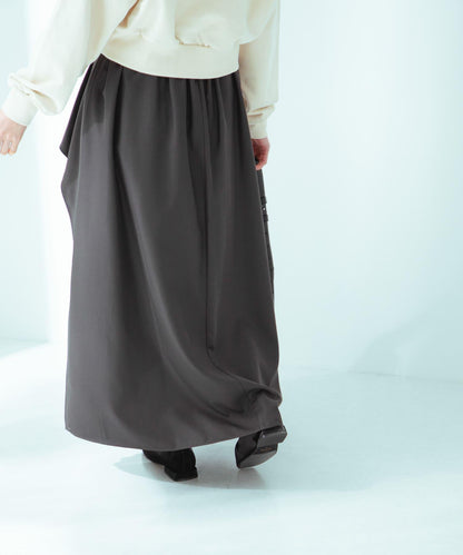 透視褶皺層疊半身裙