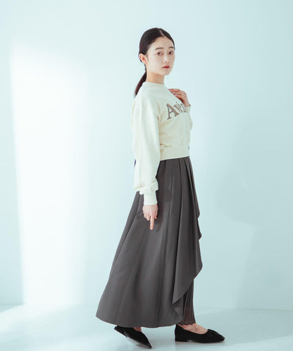 透視褶皺層疊半身裙