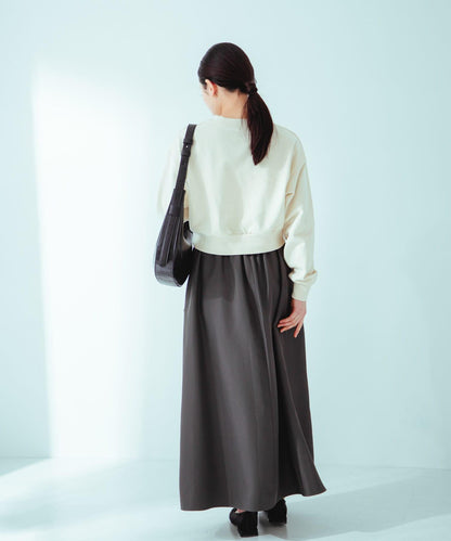 透視褶皺層疊半身裙