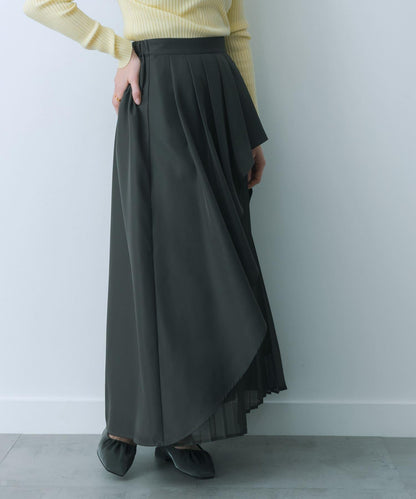 透視褶皺層疊半身裙