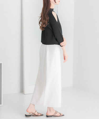 彈力開叉半身裙