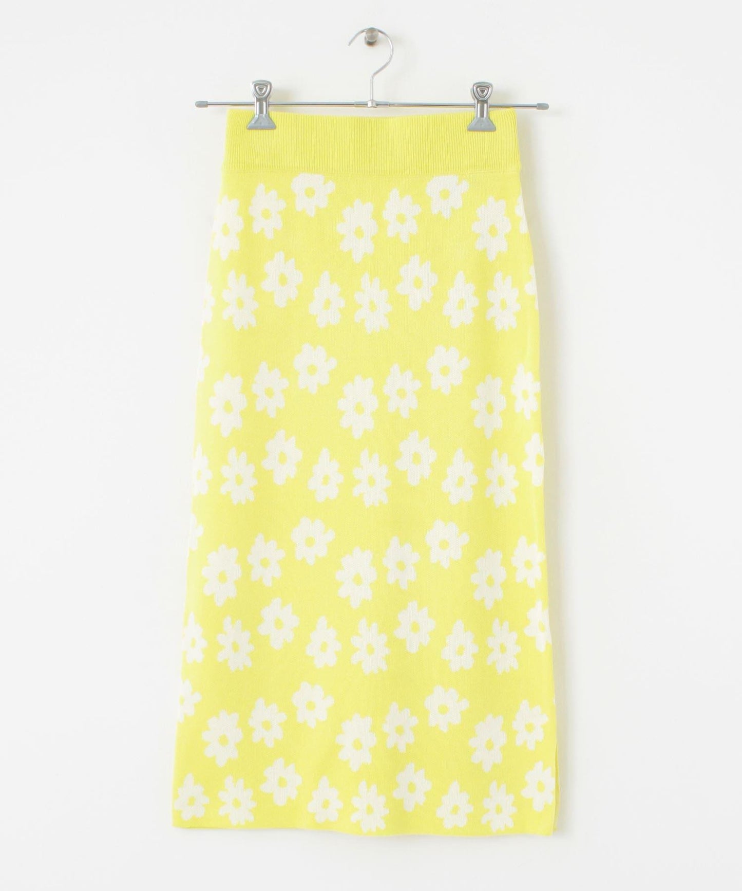 花卉圖案針織修身裙