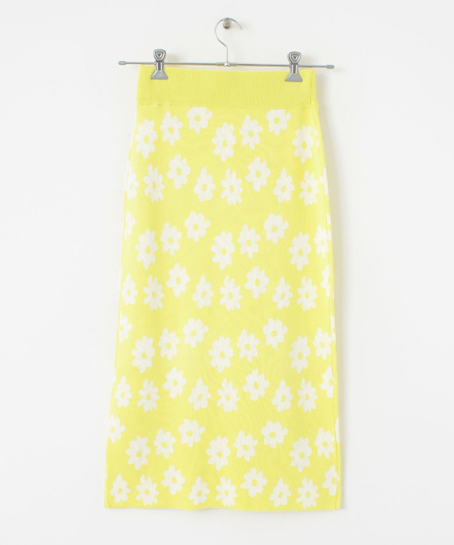 花卉圖案針織修身裙