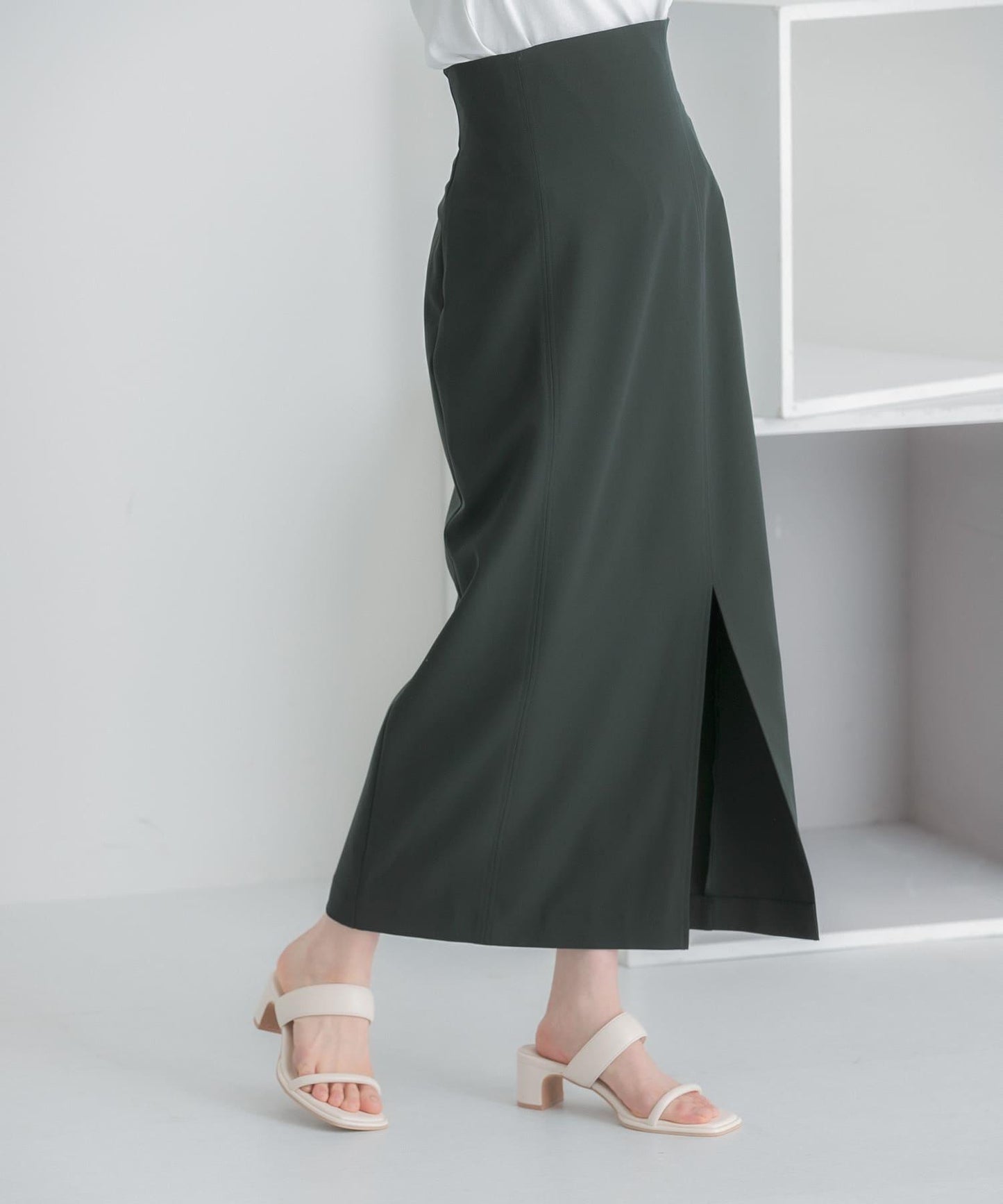 彈力開叉半身裙