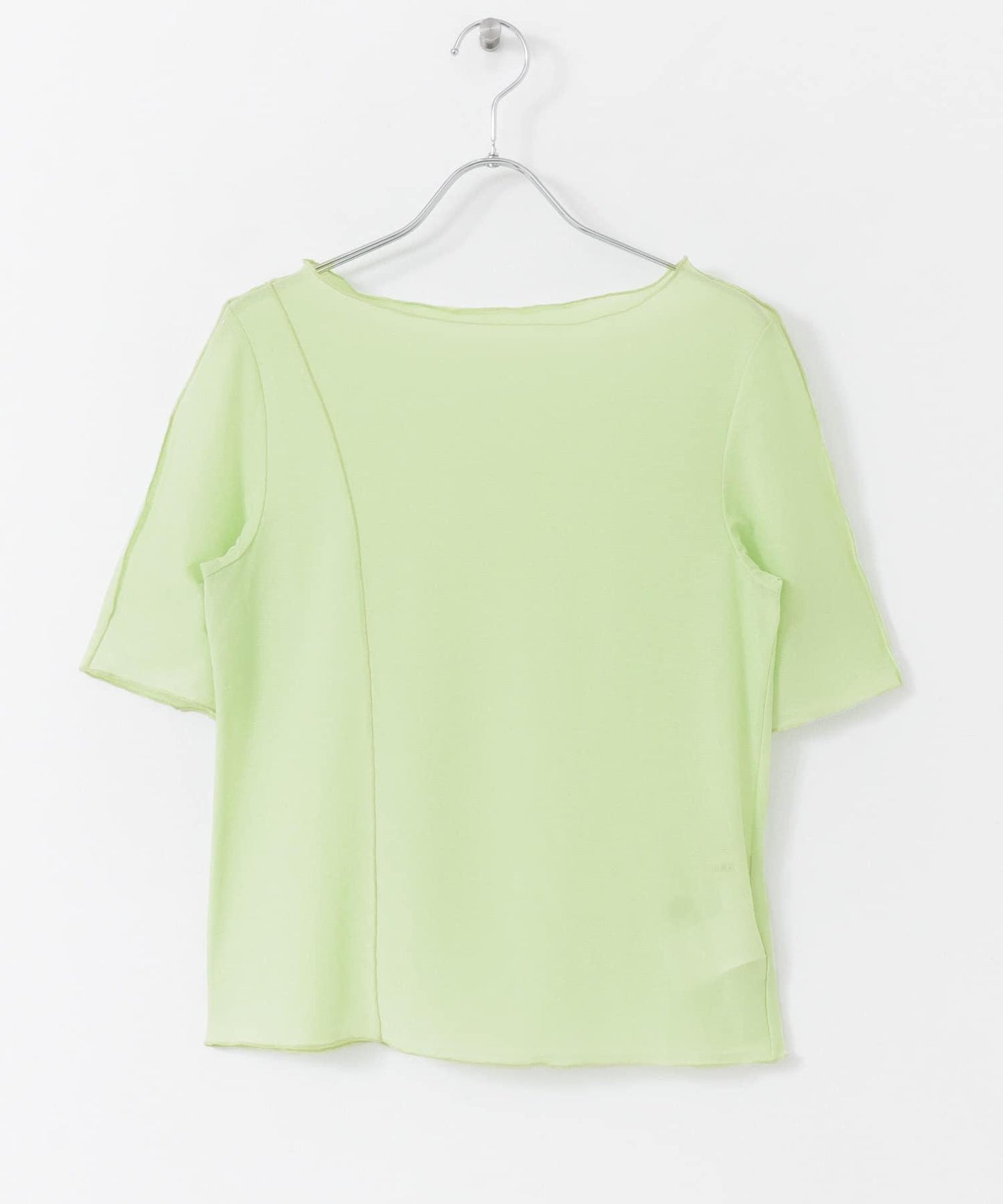 透膚彩色荷葉邊上衣