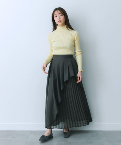 透視褶皺層疊半身裙